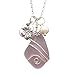 Handmade in Hawaii,"October Birthstone Color" wire wrapped pink sea glass necklace, Hibiscus, freshwater pearl, (Hawaii Gift Wrapped, Customizable Gift Message)