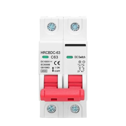 Mini-disjoncteur solaire 2P DC 1000V 10A haute tension pour couper le courant en toute sécurité