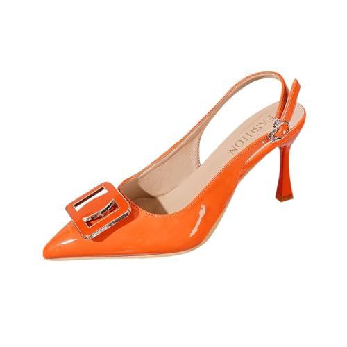 Sandales talon fin anti-glisse avec boucle carrée de maintien femme