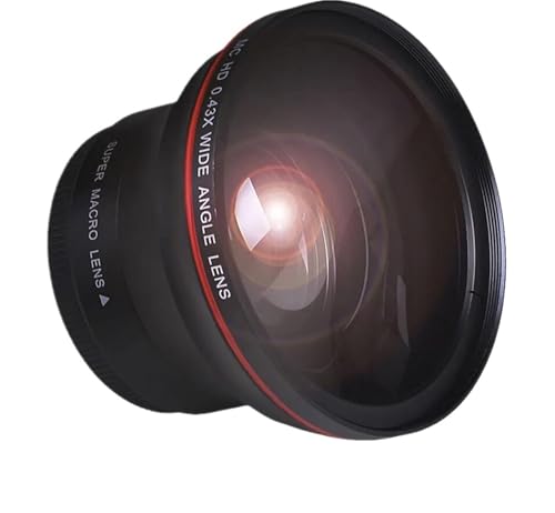 �݊���������܂�Canon EOS Rebel T7i T6i T5i T3i SL1 77D 52 55 58MM 0.43x HD �L�p�����Y �}�N���t���Ή�(1x58MM)