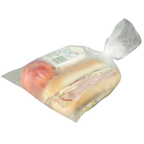 FSE-630-560 Large Disposable Open Top Sandwich Bags, 10' x 14', Clear HDPE, Bulk Case of 2,000 for Commercial Foodservice, Delis, Cafeterias, and Commissaries