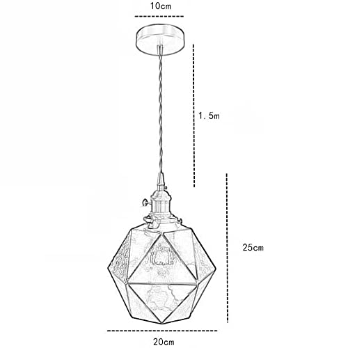 Suspension mosaïque de verre E27 pour casser la monotonie d'une pièce - 4