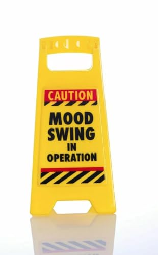 Image of Desk Warning Sign Mood Swing In Operation Office Funny Secret Santa Adults Novelty Gift