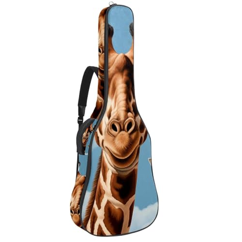 Housse guitare acoustique 40 pouces girafe multicolore imperméable