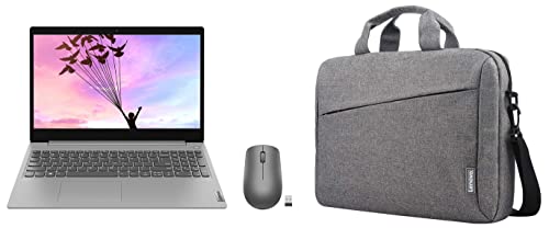 Image of Lenovo IdeaPad Slim 3 10th Gen Intel Core i3 15.6 inch(39.62cm) FHD (8GB /256GB SSD /UHD Graphics /Platinum Grey /1.7Kg), 81WB018EIN & Laptop Briefcase T210 Grey & 530 Wireless Mouse (Graphite)