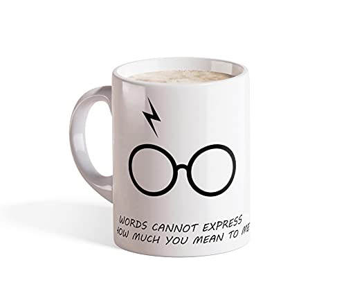 Image of Words Cannot Express Printed White Coffee /Tea Mug Coffee Lover | Coffee Addict | Friends | Girls | Boys