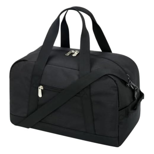 Mini Reisetasche, Sporttasche 18L Bag, Schulsporttasche, Weekender, Fitnesstasche 35x20x25cm Übernachtung Sport Wochenendtasche mit Schultergurt (schwarz)
