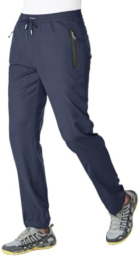 YSENTO Herren Leicht Sporthose Lang Sommer Jogginghose | Trainingshose Freizeithose Schnelltrocknend Sweatpants Jogger Laufhose mit Reißverschlussfächern