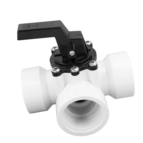 Premium Plastic 3 Way Pool Diverter Valve 3 Way Valve Pool Easy Installation Pool Function, Water Control