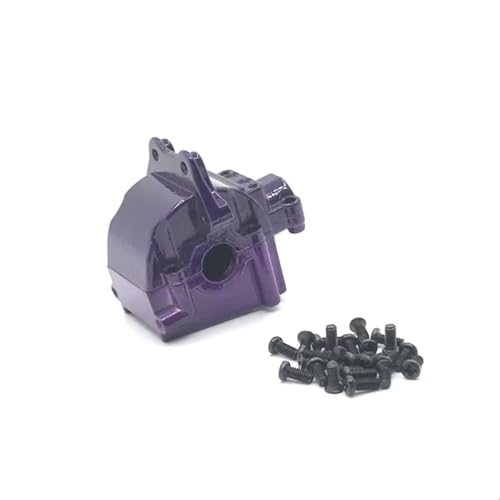 RC Piezas Coche Compatible con WLtoys 144010 144001 144002 124016 124017 124018 124019 1/14 1/12 RC Coche Piezas Upgrade Cubierta Caja Cambios Metal(Purple)