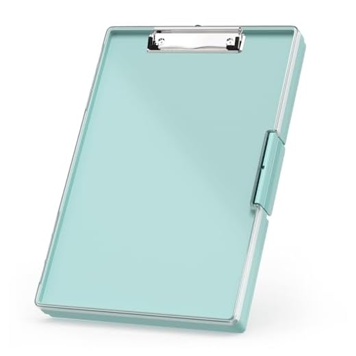 Rimilak Plastic Clipboard with Storage, Side Opening Clip Boards with 2 Storage Case, High Capacity Nursing Clipboards with Heavy Duty Clips for Work School Office Supplies, Dark Green