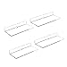 IEEK 4 PCS Clear Small Acrylic Floating Wall Shelves,9 Inch Adhesive Display Shelf for Nintendo Switch/Smart Speaker/Security Cameras/Action Figures,No Damage Expand Wall Space