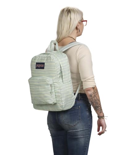 Image of JanSport SuperBreak One Backpacks - Durable, Lightweight Bag with 1 Main Compartment, Front Utility Pocket with Built-in Organizer - Premium Backpack - 70S Space Dye Fresh Mint