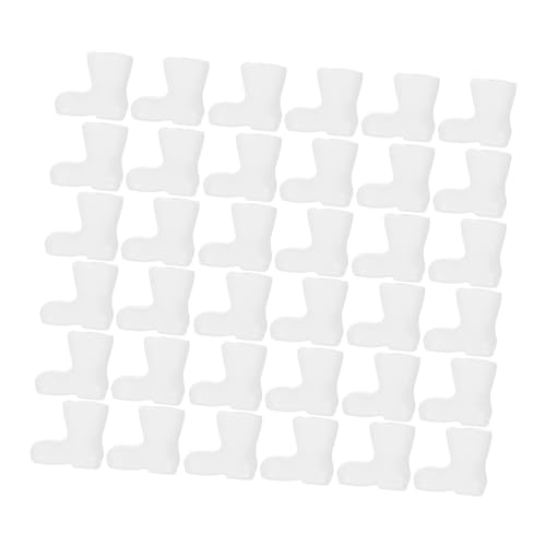 Toddmomy Elegant Simple Santa Boots Mini Christmas Decorations Diy Craft Shoes for Dollhouse Decor