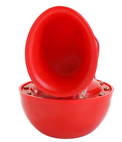 Tromba Elettrica Clacson Elettrico Per Auto 150db Tromba D'aria Rosso Elettrico In Metallo Mucca Unica Suono Super Per Qualsiasi Veicolo 12V Car Camion Barche Moto