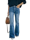 KUNMI Women's Flare Bell Bottom Jeans High Waisted Wide Leg Bootcut Jeans Stretchy Denim Pants