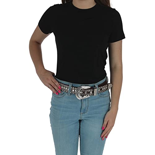 CTM Women's 1 1/2 Inch Western Rhinestone Belt (Plus Size Available)2