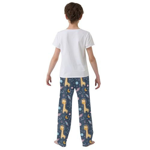 Cute Giraffe in Space Boys Pants for Kids Jogger Pants with Pockets S-XL3