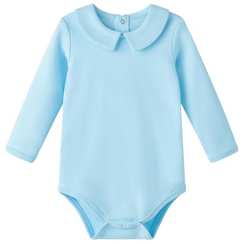 Image of pureborn Baby Girls Boys Bodysuit Super Soft Cotton Romper 0-24 Months