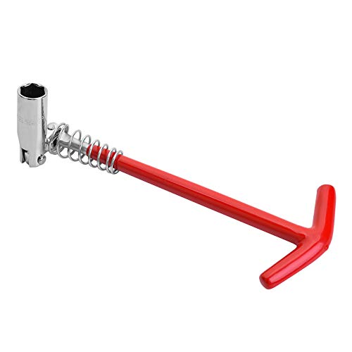 Jetech Spark Plug Socket Wrench,5/8 Inch (16Mm) T-Handle Wrench Spanner,Heat-Treated Cr-V Alloy Steel, 360-Degree Rotation T Bar Remover Installer #TOP5