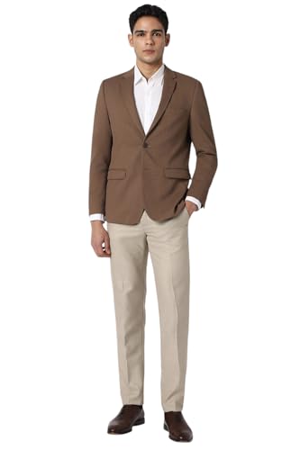 Image of Peter England Textured Knit Single-Breasted Blazers