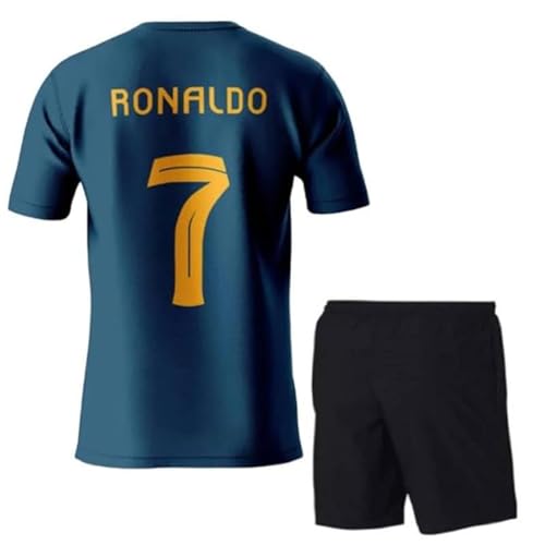 Image of Ronaldo 7 Football Jersey with Black Shorts for (Kid's, Boy's& Men)