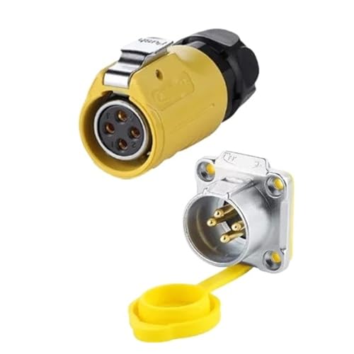 Connecteur d'alimentation 4 broches de haute précision étanche IP67 extérieur