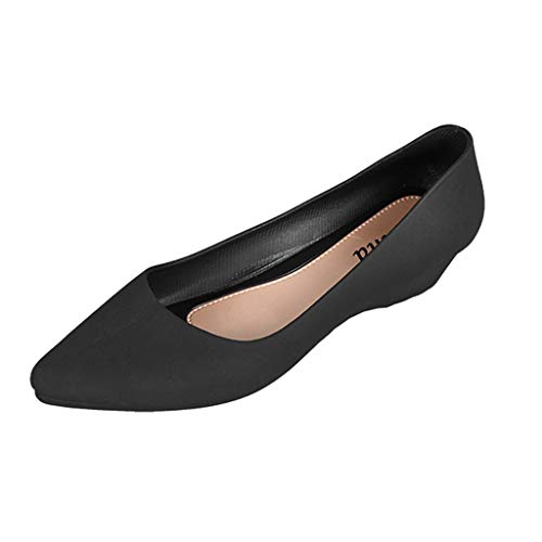 Sandalias Mujer Wedge Tacon Alto 2019 Verano Romana Playa Moda Fiesta Cómodos Zapato Bohemia Casual Calzado Elegantes Gladiador Sandal ZOELOVE Zapatos de una Pierna Perezosos/Black,37