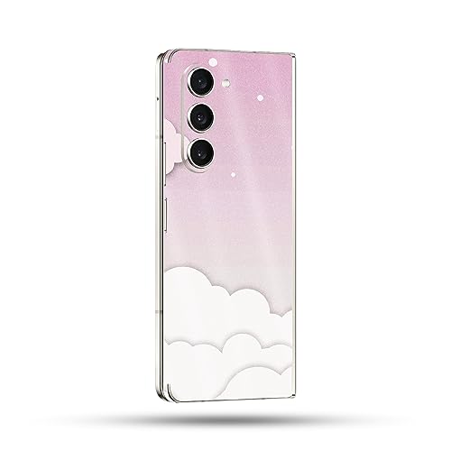 Image of MightySkins Glossy Glitter Skin Compatible with Samsung Galaxy Z Fold 5 Full Wrap - Baby Clouds | Protective, Durable High-Gloss Glitter Finish | Easy to Apply & Change Styles | Made in The USA