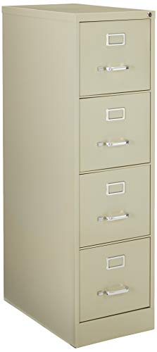 Lorell 4-Drawer Vertical File with Lock, 15 by 25 by 52-Inch, Put...