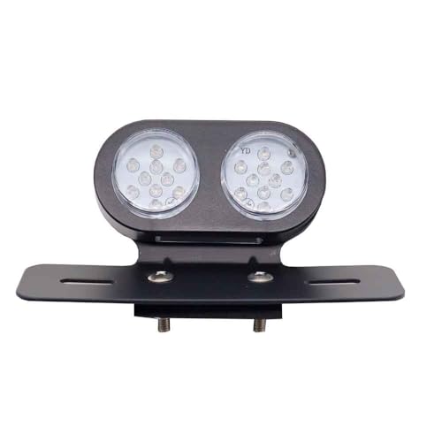 SZYUMO LED 透明な双眼鏡テールライト、オートバイテールライト、ブレーキライトナンバープレートライト、金属プラスチック素材、オートバイ ユニバーサル