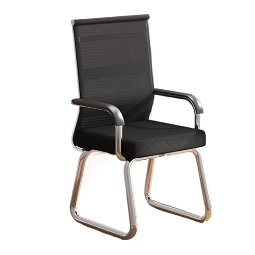 CJHFR472SG Silla Despacho Silla de Oficina Negra con Respaldo Alto, Silla de Escritorio ergonómica, Silla de Escritorio de Malla Transpirable con reposabrazos Clásico