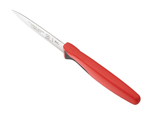 Image of Mercer Culinary Millennia Color Handle Cutlery 3 inch Slim Paring Knife Red