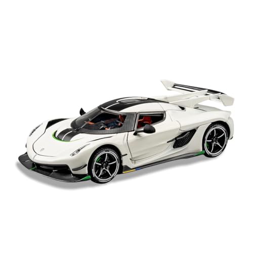 Image of 1:24 Koenigsegg One Model Car Sports Exclusive Alloy Metal Pull Back Die-Cast Diecast Metal Pullback Toy Car with Openable Doors & Light Music Toys for Kids