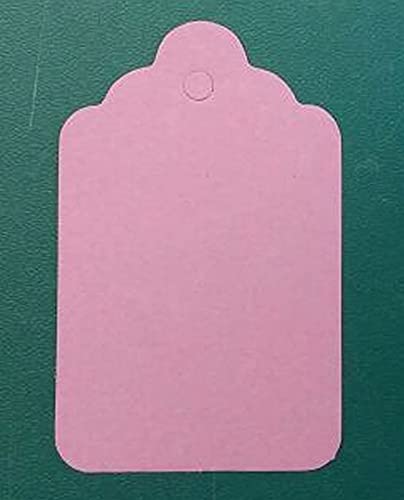 1000 Coloured Kraft UnStrung Tags Swing Price Ticket Jewellery Labels (Pink, 32mm X 22mm)