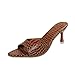 Scarpe Multicolore Sandali da donna estivi alla moda con tacco modello serpente a punta bocca di pesce stile casual sexy Ciabatte Pantofole Invernali