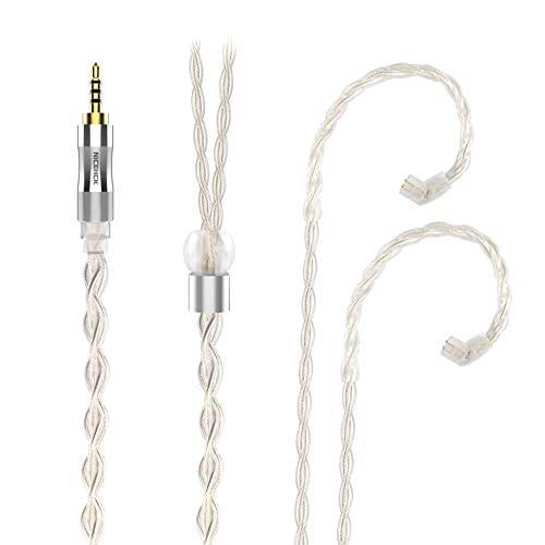 ★美品★単結晶OCC銀線HIFIスピーカーケーブル6mペア　バナナプラグ Amazon | イヤホンリケーブル 銀メッキ単結晶銅OCC 5N純度99.999