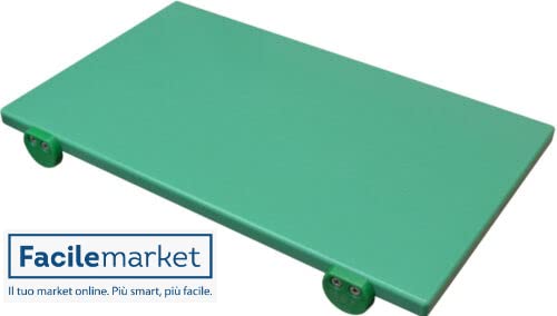 Tagliere in Polietilene 60x40x2 verde con fermi Made In Italy