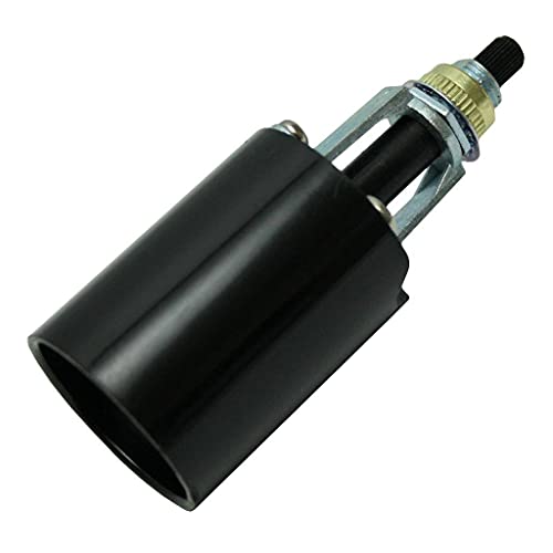 Leviton 4155-51 Incandescent Lampholder, Bottom Turn Knob Switch, Candle, Medium Base, 660W-250V, 2 Leg Steel Bracket Assembly Pinned to Socket , Black