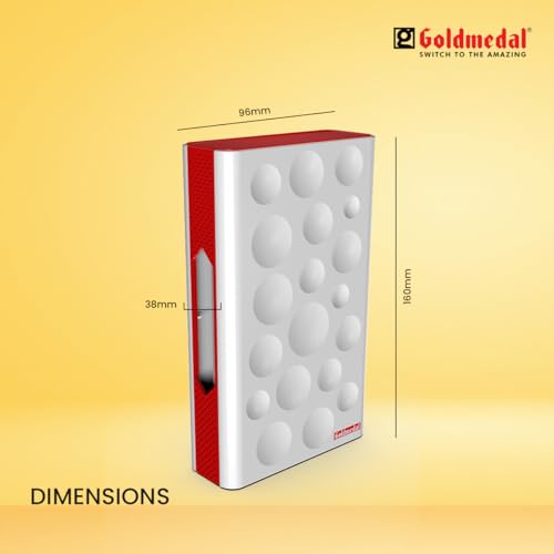 Image of Goldmedal Curve Plus 203053 Plastic G-Spot Stereophonic Ding Dong Door Bell (White and Red) | for Home, Office, Hotel Rooms | Durable Build | Easy Installation