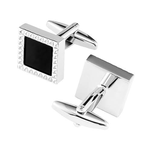 Image of Cufflinks for Men Classic Wedding Business Shirt Cuff Links Set Gifts with Box