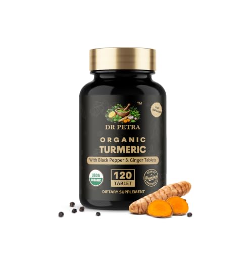 Image of Turmeric Curcumin Tablets with Black Pepper & Ginger Root extract | High Strength Turmeric Supplement | Natural Antioxidant Support | Joint & Immunity Support | 120 Tablets