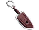 WelaDawn Metal Key Fob Cover, Aluminum Alloy Protective Case Compatible for BMW 1 3 5 7 Series 530 F48 X1 X2 X3 X4 X5 X6 (A Style)