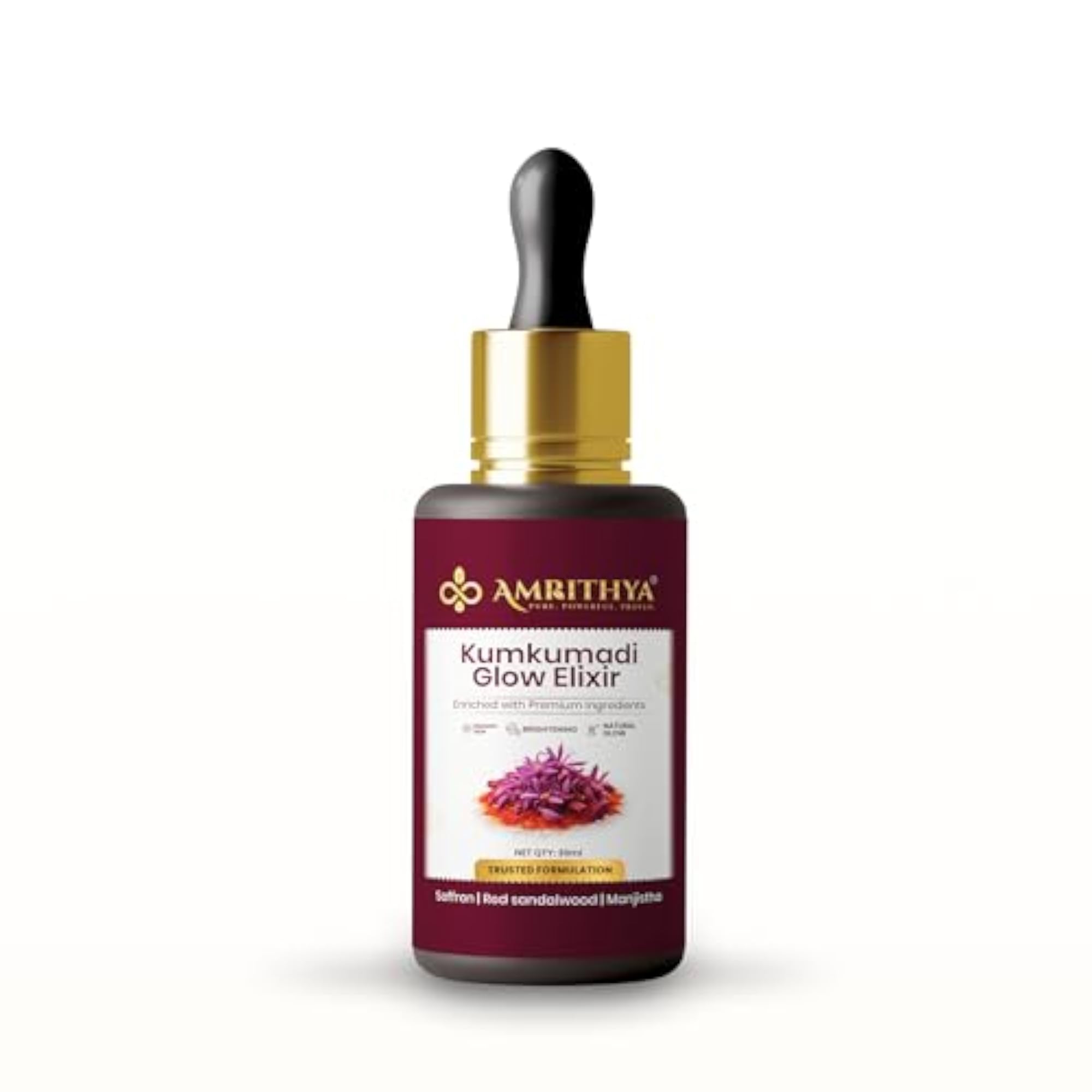 Kumkumadi Glow Elixir, Saffron Face Oil Serum