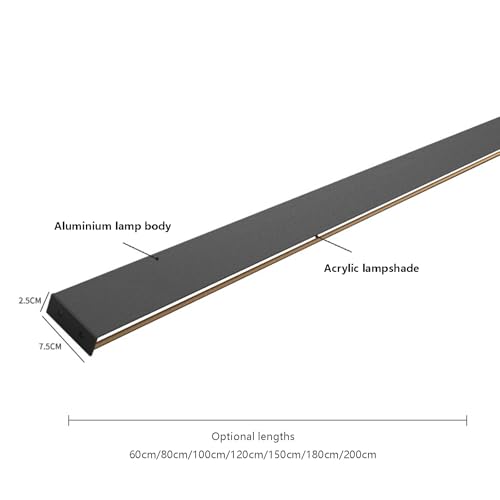 Lámpara de pared de aluminio de 60cm con diseño moderno y minimalista blanco 5