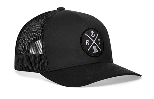 Image of HAKA State City Trucker Hat for Men & Women, Adjustable Baseball Hat, Mesh Snapback, Sturdy Outdoor Black Golf Hat
