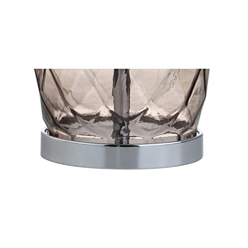 Lámpara de Mesa de Vidrio Gris Ahumado 26.5" Moderno miniatura 5