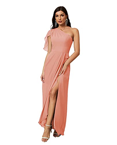 Amazon.com: Numbersea One Shoulder Long Bridesmaid Dresses A