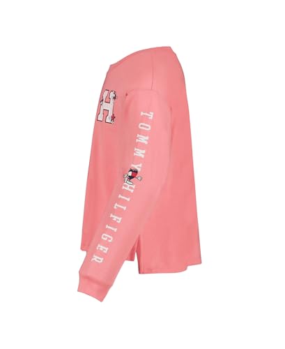 Tommy Hilfiger Girls' Long Sleeve Logo Graphic Crew Neck T-Shirt2