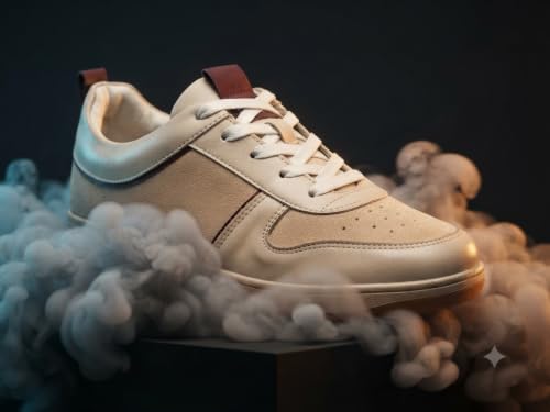 Image of Leatherful Low Top Men's Sneaker in Top Grain Leather & Suede PTSK-010 | Anti-Skid TPR Sole, Cushioned Insole, Leather Lining, Lace-Up Closure, Durable Build